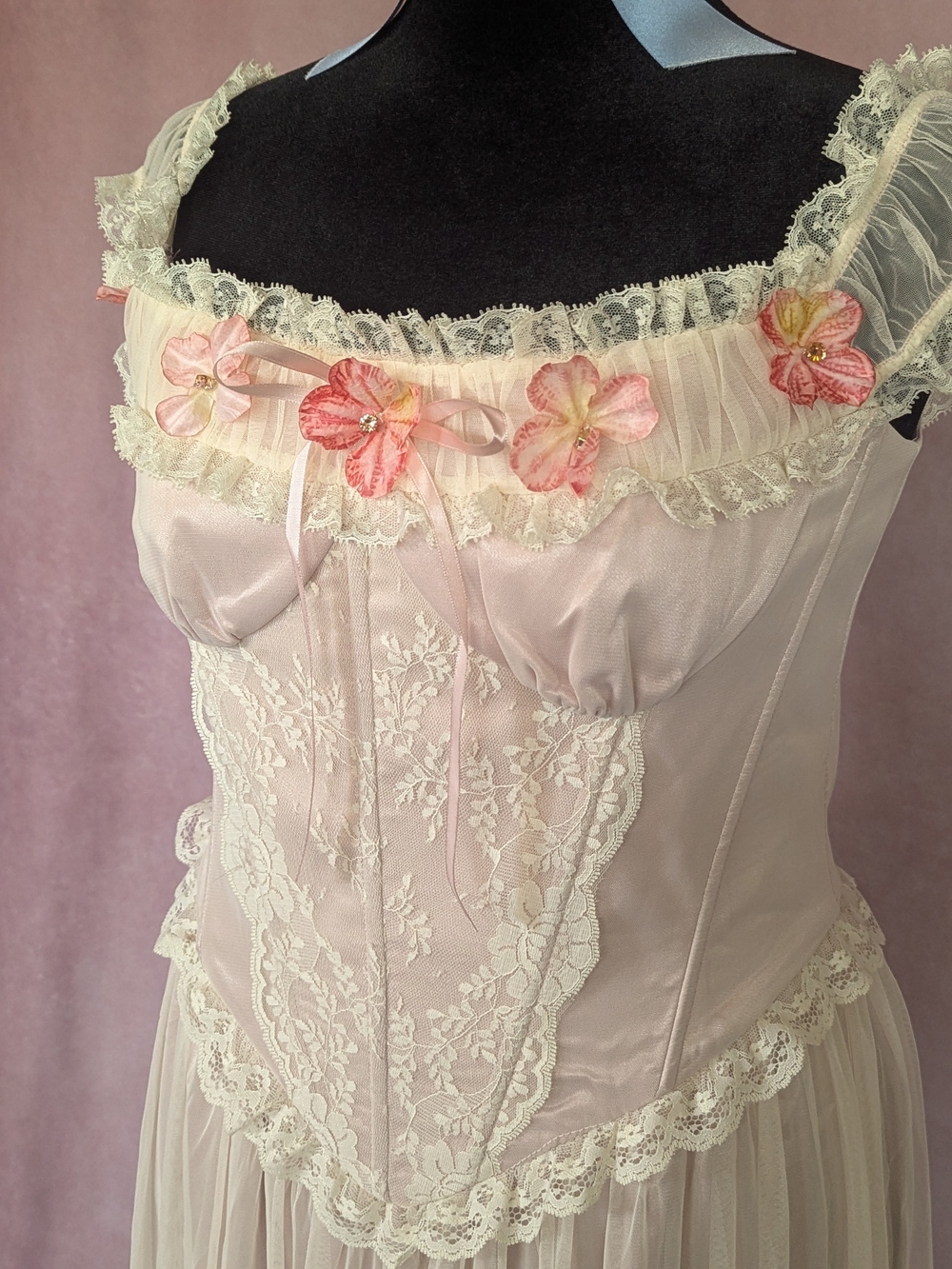 LaceMade Garden Blossom Tale Corset Vintage Inspired Dress | XL | NWT - Picture 2 of 7